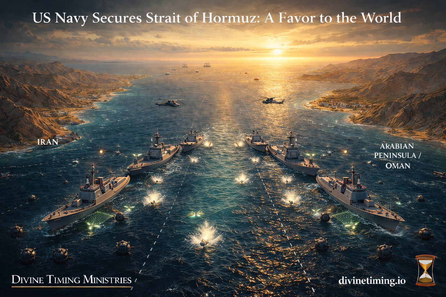 US Navy Blocks all passage of the Straight. No Iran extortion. Clearing process underway