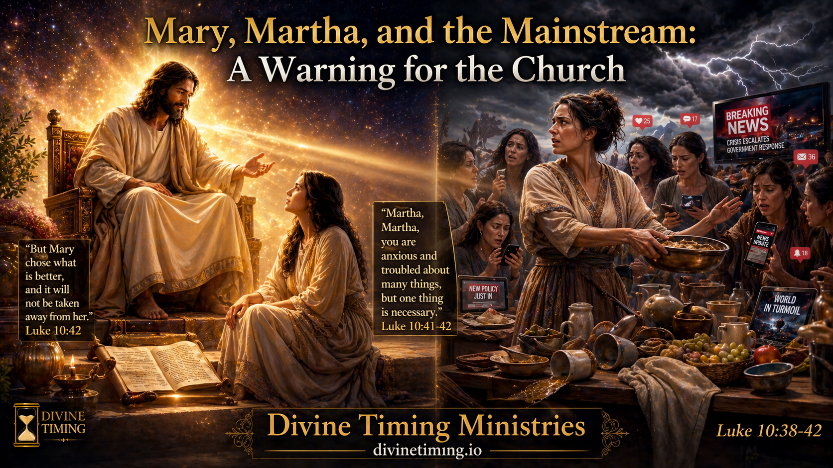 ⚠️ Mary, Martha, and the Mainstream: A Warning for the Church in Prophetic Times