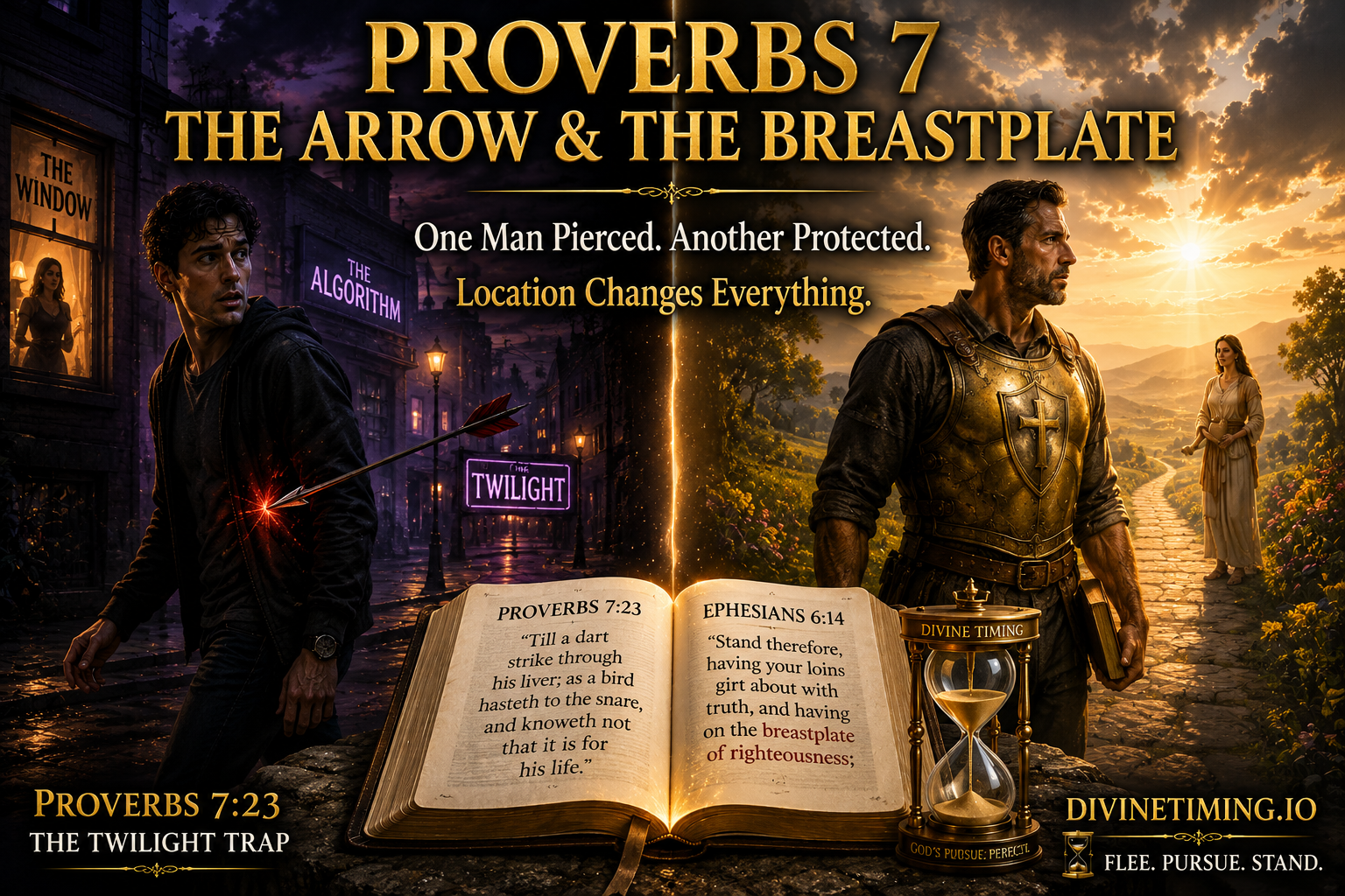 Proverbs 7: One Man’s Liver Pierced by an Arrow. Another Wearing the Breastplate of Righteousness.