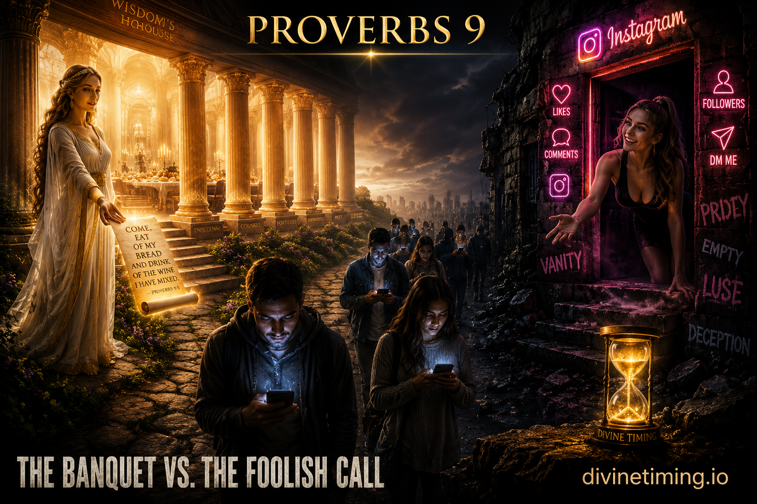 Proverbs 9: Wisdom’s Banquet vs. The Foolish Woman’s Call in the Digital Age Proverbs 9: Wisdom’s Banquet vs. The Foolish Woman’s Call in the Digital Age