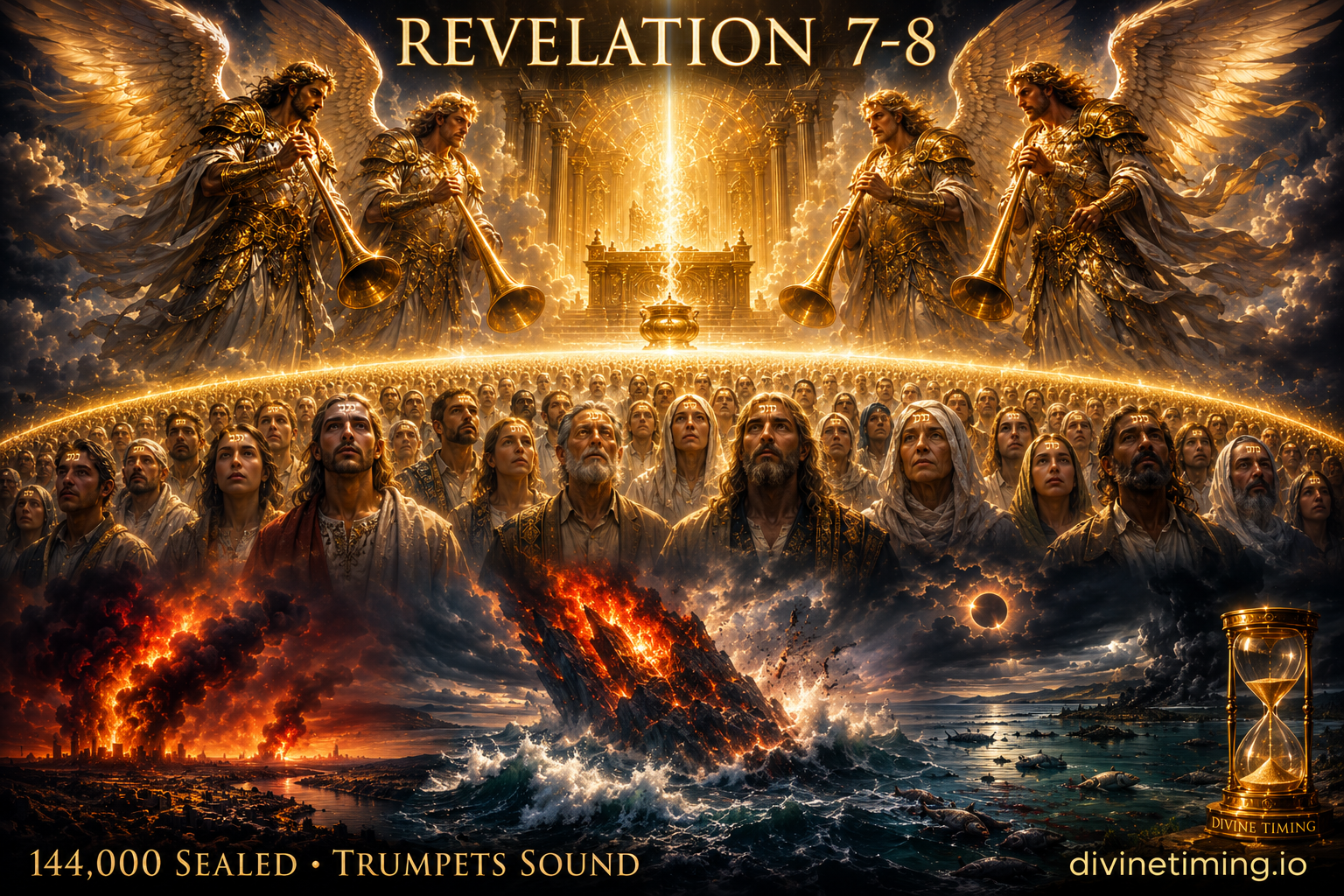 Revelation 7-8: The 144,000 Sealed & All Hell Breaks Loose! Trumpets 4 of Judgment