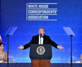 Trump softens White House Correspondents’ Dinner speech after attack