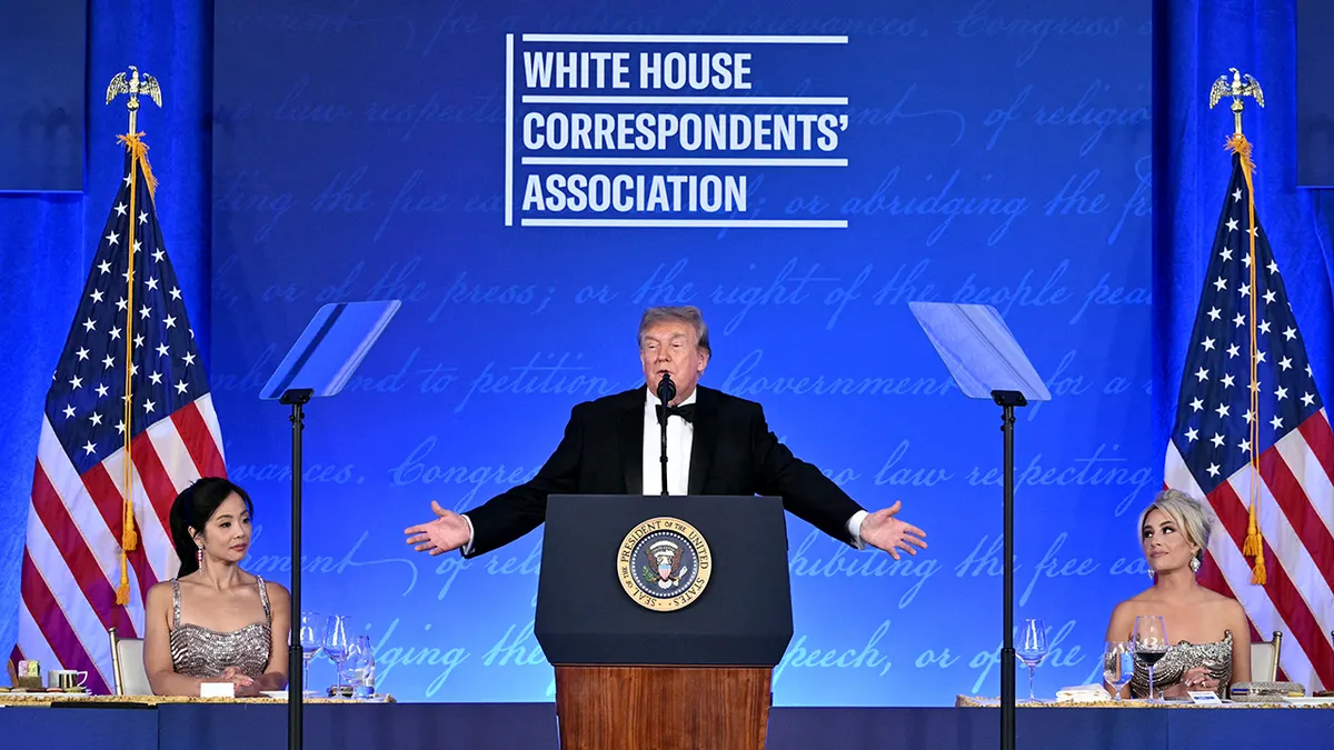 Trump softens White House Correspondents’ Dinner speech after attack