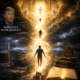 Cinematic prophetic art depicting three near-death experience testimonies ascending to a brilliant heavenly light, with an open Bible, medical equipment, and a child's toy, representing verifiable biblical evidence of heaven.